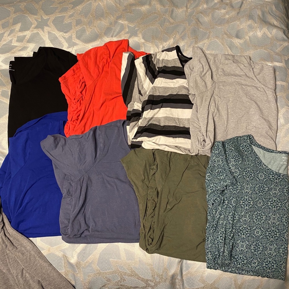 Lot of Plus Size Maternity Shirts - 3x
